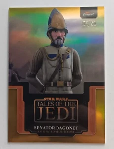 2023 Topps Finest Star Wars Tales of the Jedi Senator Dagonet GOLD Refractor /50 - Picture 1 of 2