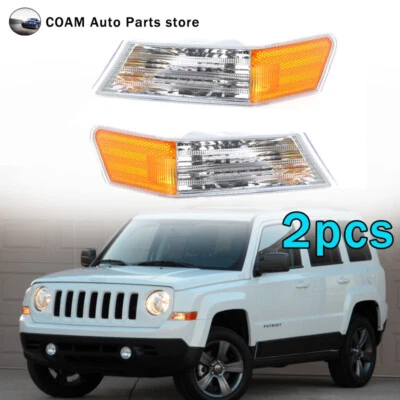 1 Pair Front Turn Signal Lamp Corner Lamp No Bulb For Jeep Patriot 2007-2014 - Image 1 of 4