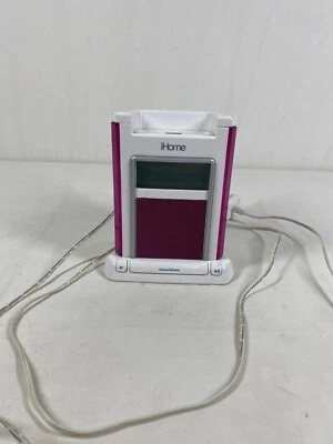 iHome iH4B - Pink - iPod/iPhone Alarm/Speaker System w/Audio Jack & 30-Pin Dock. - Image 1 of 4