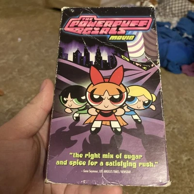 Powerpuff Girls Movie VHS Used 2002 Cartoon Network Slipcover RARE Dexter’s Lab - Image 1 of 4