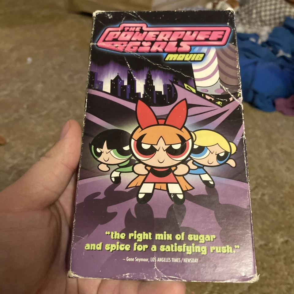Powerpuff Girls Movie VHS Used 2002 Cartoon Network Slipcover RARE Dexter’s Lab - Image 1 of 4