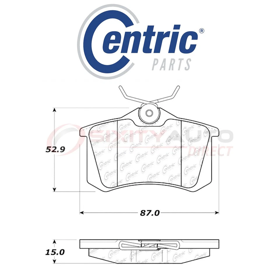 Centric C-TEK Ceramic Disc Brake Pads for 2013-2017 Peugeot Partner 1.6L L4 uk Foto 1 de 4