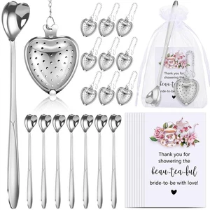 50 Sets Bridal Shower Favors for Guests Party Heart Infuser Spoon Steeper for... - Bild 1 von 7