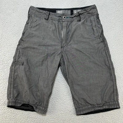 Pantalones Cortos BKE Para Hombres 30 Rayas Carbón DYLAN Ajuste A Medida Aire Libre Informal Preppy Foto 1 de 4