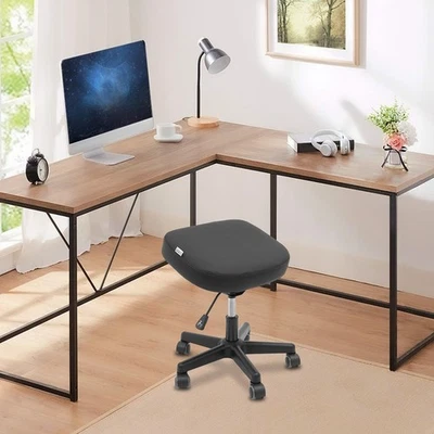 Ergonomic Foot Stool with Wheels, 360° Rolling Foot Stool for Home Office, Adjus - Image 1 of 4