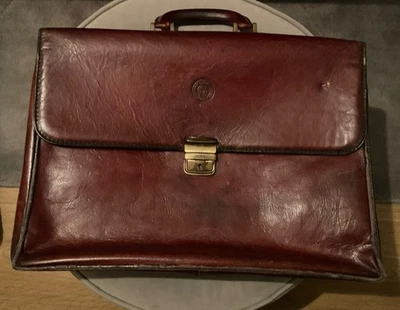 Giudi Italy Brown Genuine Leather Laptop/Document Case Attaché case Briefcase - Image 1 of 4
