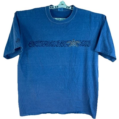 Blue Honu Hawaii Graphic T-Shirt Men’s Size Xl Blue Dyed Crazy Shirt Tag - Image 1 of 4