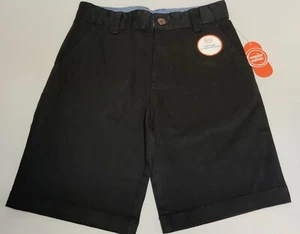 Wonder Nation Boys Flat Front School Uniform Black Shorts Size 10 New with Tags - Picture 1 of 3