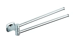 PORTA SALVIETTE PORTA ASCIUGAMANI A SNODO DESIGN ACCESSORI BAGNO OTTONE CROMATO - Foto 1 di 1