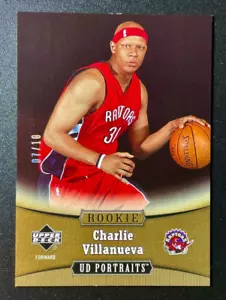 2005-06 Upper Deck Portraits Charlie Villanueva Rookie Spectrum Gold 07/10 #107 - Picture 1 of 11