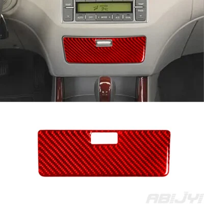 Cubierta de almacenamiento central interior de fibra de carbono roja para Hyundai Azera 2006-2011 Foto 1 de 4