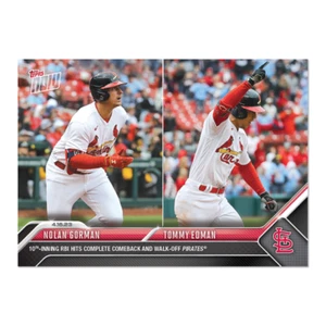 2023 Topps Now MLB #137 Nolan Gorman / Tommy Edman St. Louis Cardinals - IN HAND - Picture 1 of 2