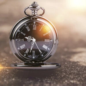 Simple Retro Roman Scale Pocket Watch Double Display Pocket Watch Quartz Watch - Picture 1 of 6