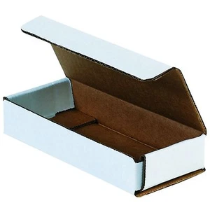 50 of 6" x 2.5" x 1" Small White Cardboard Carton Mailer Shipping Box Boxes - Picture 1 of 6