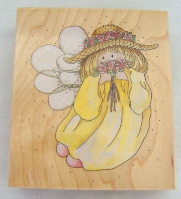 Estampillas Happen sello de madera y goma sello temático de hadas del sol #70021 Foto 1 de 4