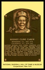 1993 Cooperstown Hall of Fame HOF Postcard Rod Carew Minnesota Twins Mint