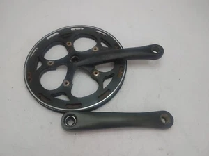 Single CRANK  FORGED BLACK 170MM 52T 110 BCD - Picture 1 of 9