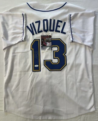 Omar Vizquel "Little O" Seattle Mariners Signed Autographed Jersey JSA COA - Image 1 of 4