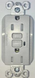 Pass Seymour 1595TRGRY Tamper Resistant 20A Self Testing GFCI GRAY FREE SHIP b - Picture 1 of 4