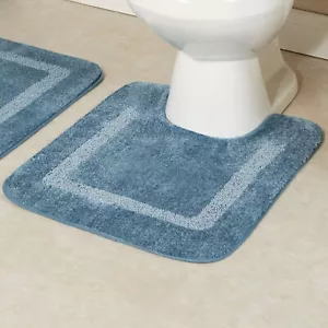 Facet Plush Slip Resistant Bathroom Rugs - Picture 1 of 4