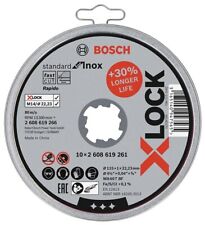 Bosch 2608619266 X-Lock Inox Metal Cutting Discs 115mm x 1mm x 22.23mm 10PK X 2