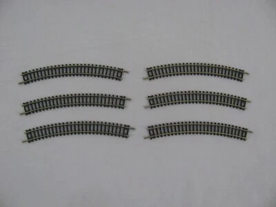 Model Power Italy N Scale 9 3/4" Radius Curve Track x 6 New! - Image 1 of 4