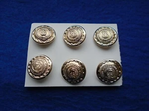 NEW 6 X ROYAL LOGISTICS CORPS 19MM ANODISED STAYBRITE GOLD BUTTONS - Picture 1 of 3