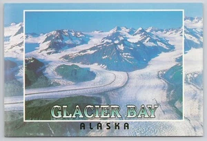 Alaska Luftaufnahme des Glacier Bay Nationalparks schneebedeckte Berge Postkarte - Bild 1 von 2