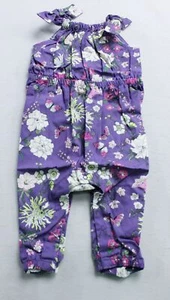 Tea Collection Baby Girl's Tie Shoulder Romper EJ2 Portuguese Floral Size 3-6M - Picture 1 of 3