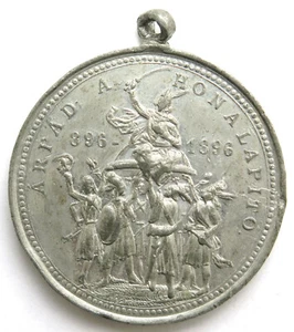R2738 Medaglia 1896,Ungheria,"1000-Jahr-Feier Conquista" Esposizione Budapest - Imagen 1 de 2