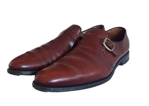 Allen Edmonds Warton Men’s 14 AA Monk Strap Dress Shoe Burgundy Leather Loafers - Picture 1 of 12