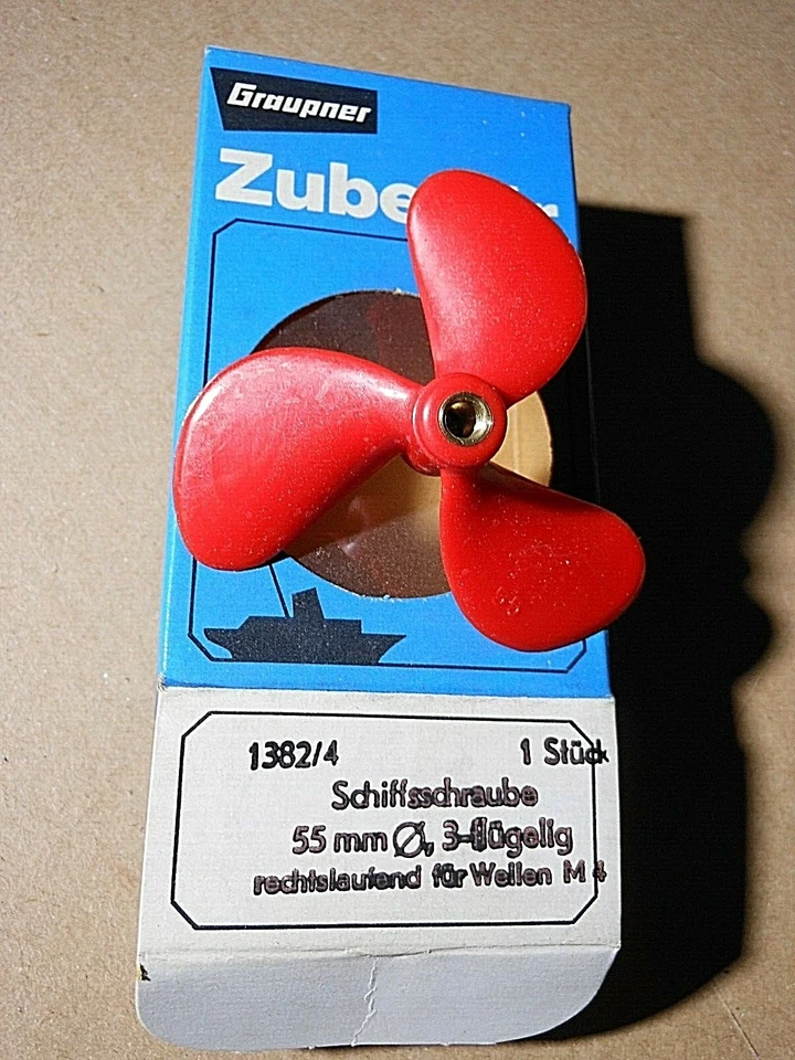 RICAMBI ACCESSORI MODELLI NAVI SPARE PARTS GRAUPNER ELICA NAVE 1382/4 55MM. - Imagen 1 de 1