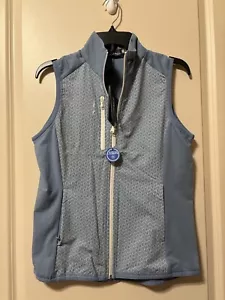 RLX x Ralph Lauren Women's Sz S Blue Chevron Print RLX Full Zip Vest $178 - Picture 1 of 8