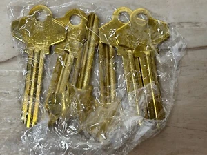 STAR Schlosser Zubehör Messing Schlüssel Rohlinge SH2 6er Set Made in USA NOS - Bild 1 von 3