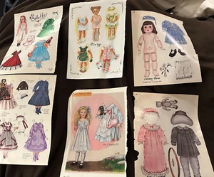 Lote de muñecas de papel Mag vintage Emma Rose, Estelle, Mindy, Alice - Imagen 1 de 7