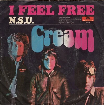 CREAM I FEEL FREE / N.S.U. 1967 RECORD GERMANY 7" PS - Image 1 of 4