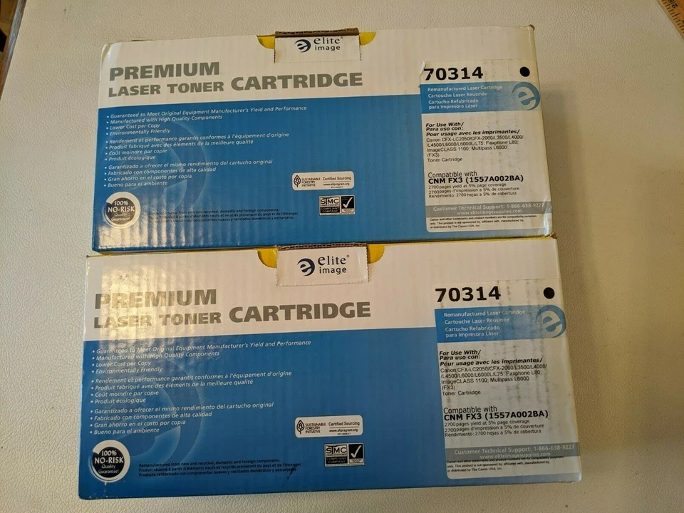 Set of 2 ELITE IMAGE Remanufactured 70314 Premium Laser Toner Cartridge Black - Image 1 of 3
