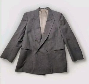 Vtg Arnie Charcoal Gray Pin Stripped Sports Coat Blazer Jacket Men's 42s - Picture 1 of 18
