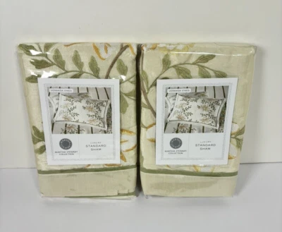 Martha Stewart Veranda Vines Juego Par Falso Estándar Bordado Floral $240 Foto 1 de 4