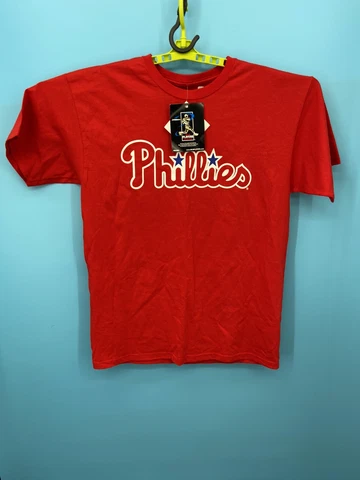 NWT Majestic Philadelphis Phillies Shirt Adult Large Red Roy Halliday Tee #34 Cover