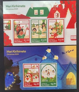 New Zealand 2024 - Meri Kirihimete - Christmas 2024 / set of 2 ms - Picture 1 of 3