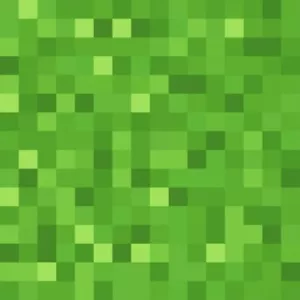 Fat Quarter Minecraft Pixels Green 100% Cotton Quilting Fabric - Picture 1 of 1