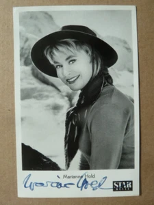 Tarjeta de autógrafo Marianne Hold † 1994 - Star Revue - original firmada años 60 - Imagen 1 de 1