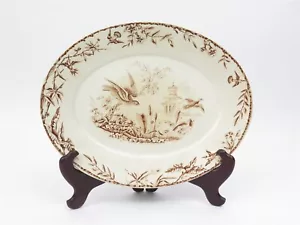 Antique c.1877 Ridgway Sparks & Ridgway Indus Aesthetic Transferware Platter 15" - Picture 1 of 10