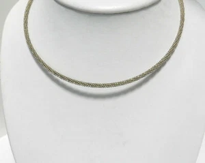 Gargantilla redonda de plata de ley de 3 mm 16" de largo collar artesanal nueva en caja sn#177 - Imagen 1 de 2