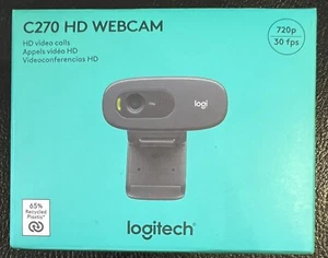 Logitech C270 HD Webcam Video Calls High Definition 720p Built-In Mic BRAND NEW - Photo 1/2