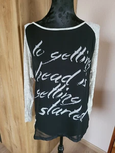 Shirt schwarz grau estelle jolie 36 S - Bild 1 von 3