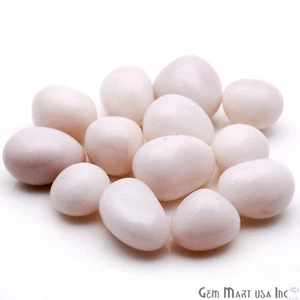 1 Oz White Agate Tumbled Stone Reiki Healing Crystal Metaphysical Gemstone - Picture 1 of 5