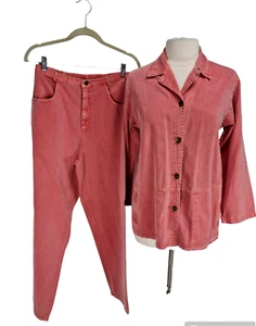 Juego de 2 pantalones Chambray para mujer NANNETTE KELLER talla M, talla S, rosa E7P - Imagen 1 de 12