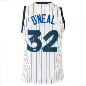 Shaquille O'Neal Signed Orlando White Pinstripe Diesel Basketball Jersey (Becket - Picture 1 of 3